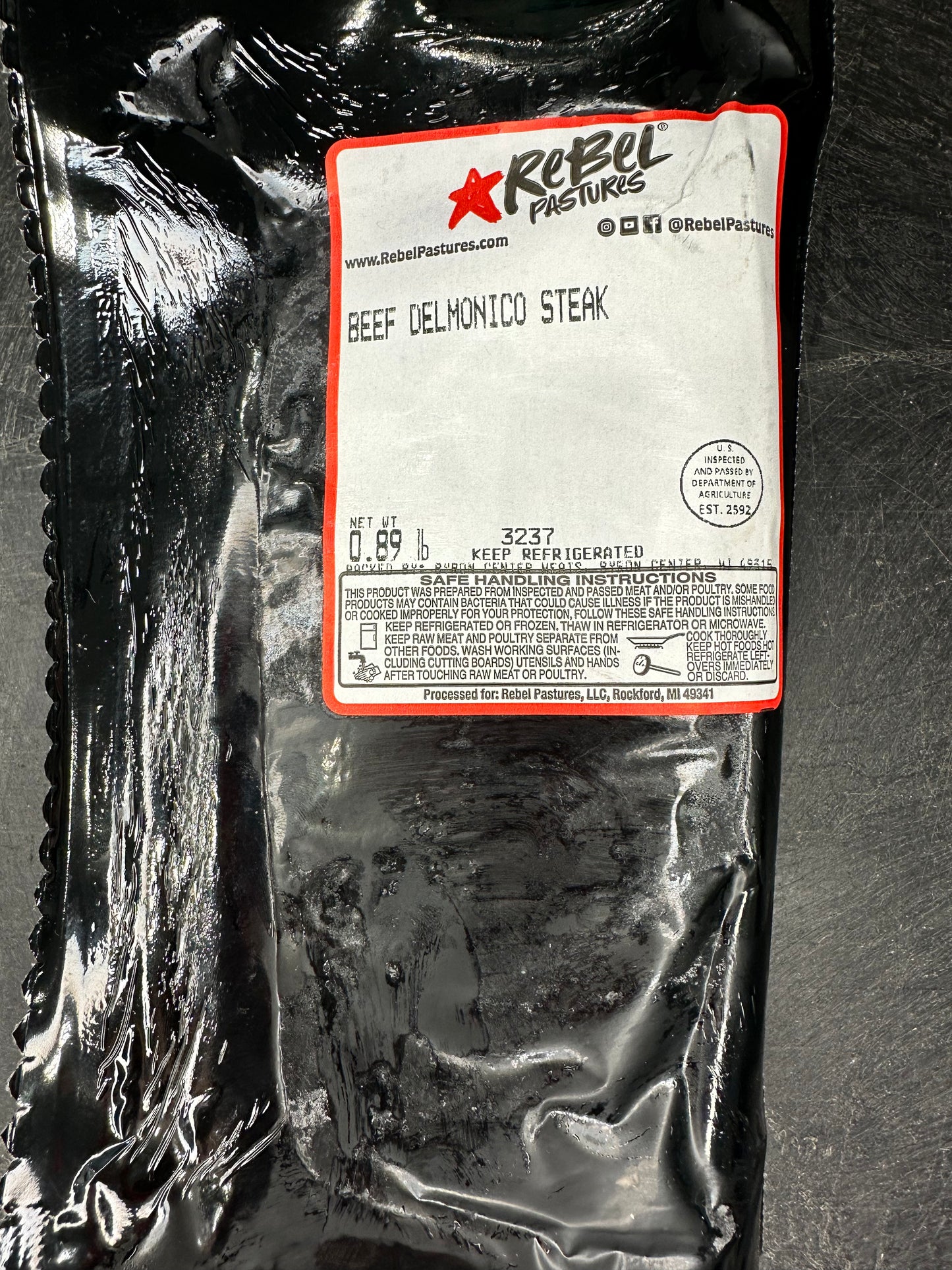 Grassfed Beef - Delmonico Steak (.85lb avg)