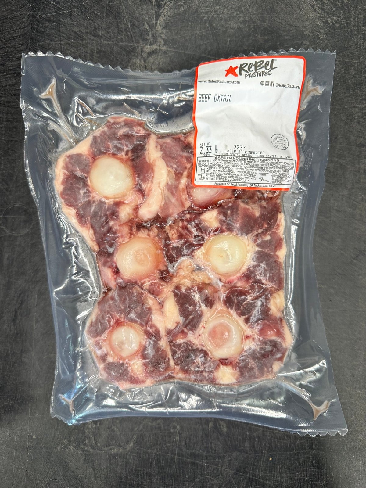 Grassfed Beef - Grassfed Beef Oxtail (2.30lb avg) - Rebel Pastures