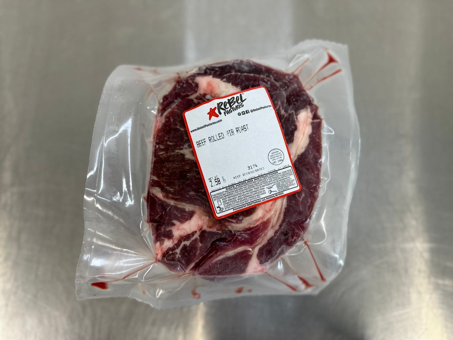 Grassfed Beef - Grassfed Beef Rolled Rib Roast (2.2-2.79lbs) - Rebel Pastures
