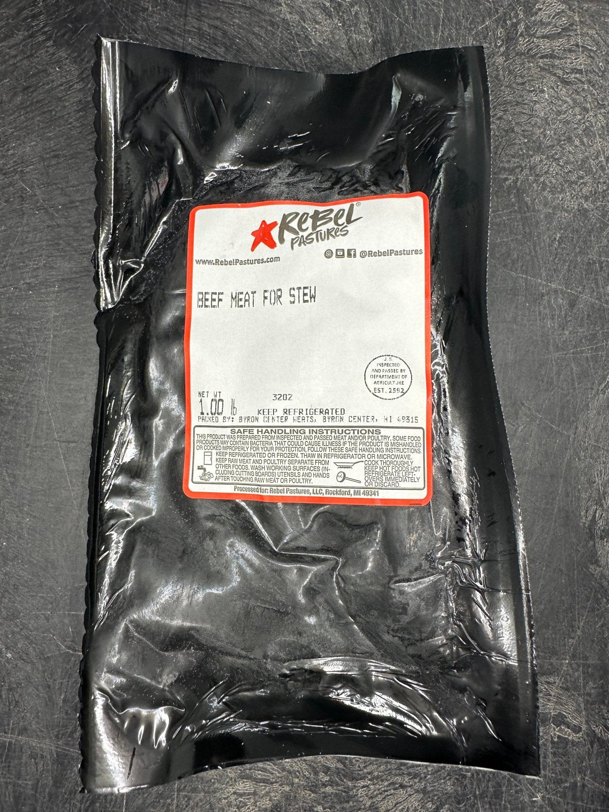 Grassfed Beef - Grassfed Beef - Stew Meat - Rebel Pastures