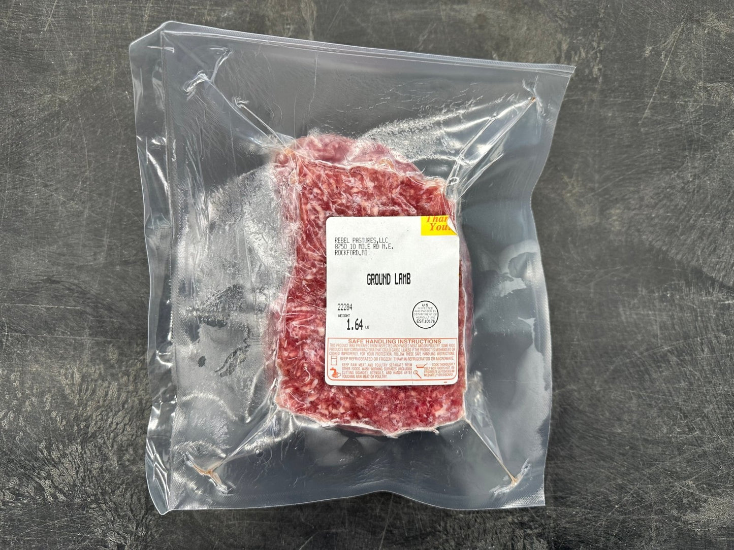 Grassfed Lamb - Grassfed Ground Lamb (1.4-1.7lbs) - Rebel Pastures
