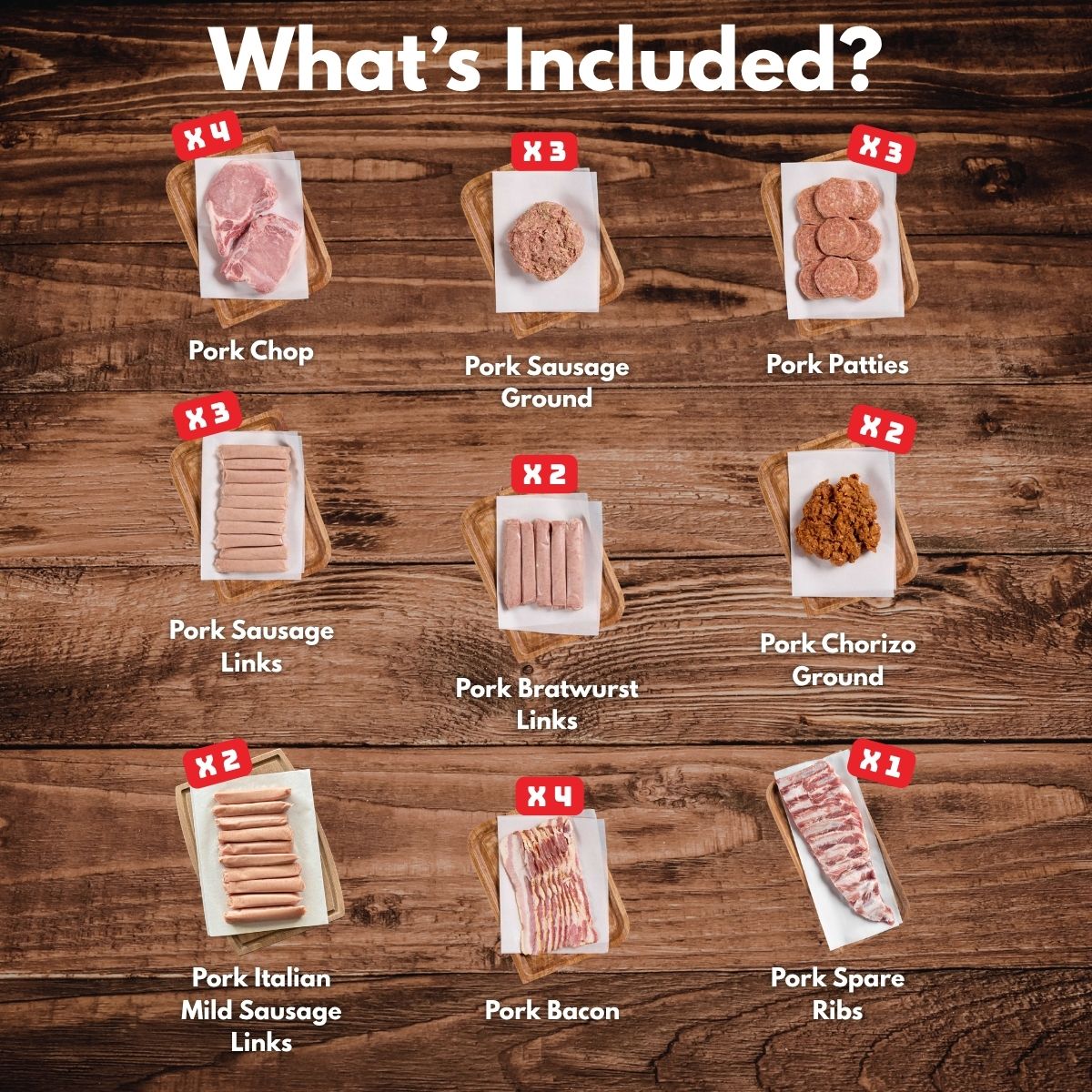 1/4 Pasture Raised Pork Bundle - Rebel Pastures