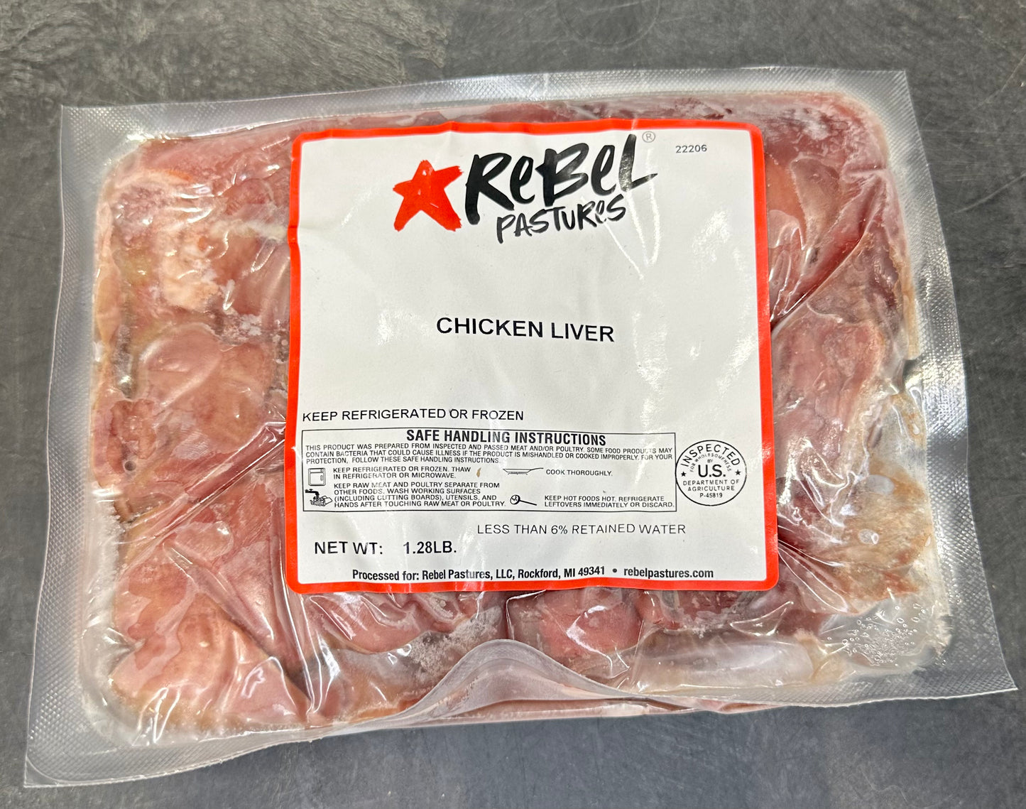 Chicken - Pastured Chicken Livers (1.3lb avg) - Rebel Pastures