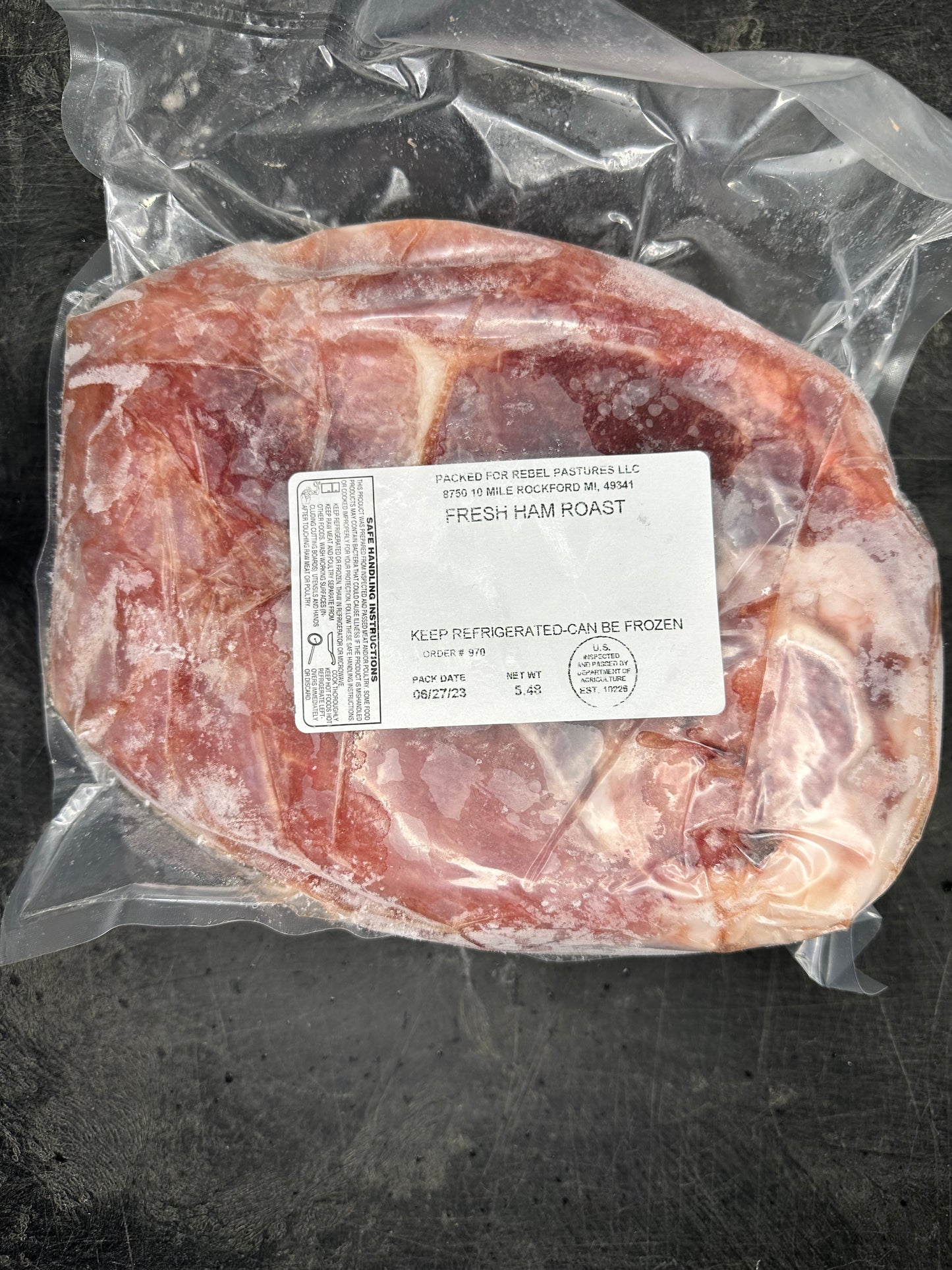 Pasture Raised Pork - Bone-In Fresh Ham Roast