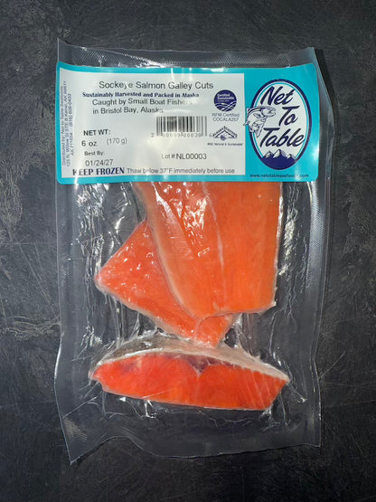 Wild Caught Alaskan Sockeye Salmon (Galley Cuts)