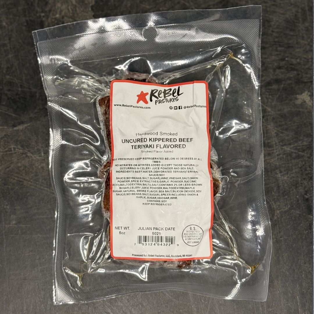 Grass - Fed Beef Jerky - Teriyaki (5 oz) - Rebel Pastures