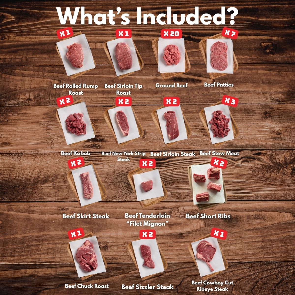 Grassfed 1/8 Beef Bundle - Rebel Pastures