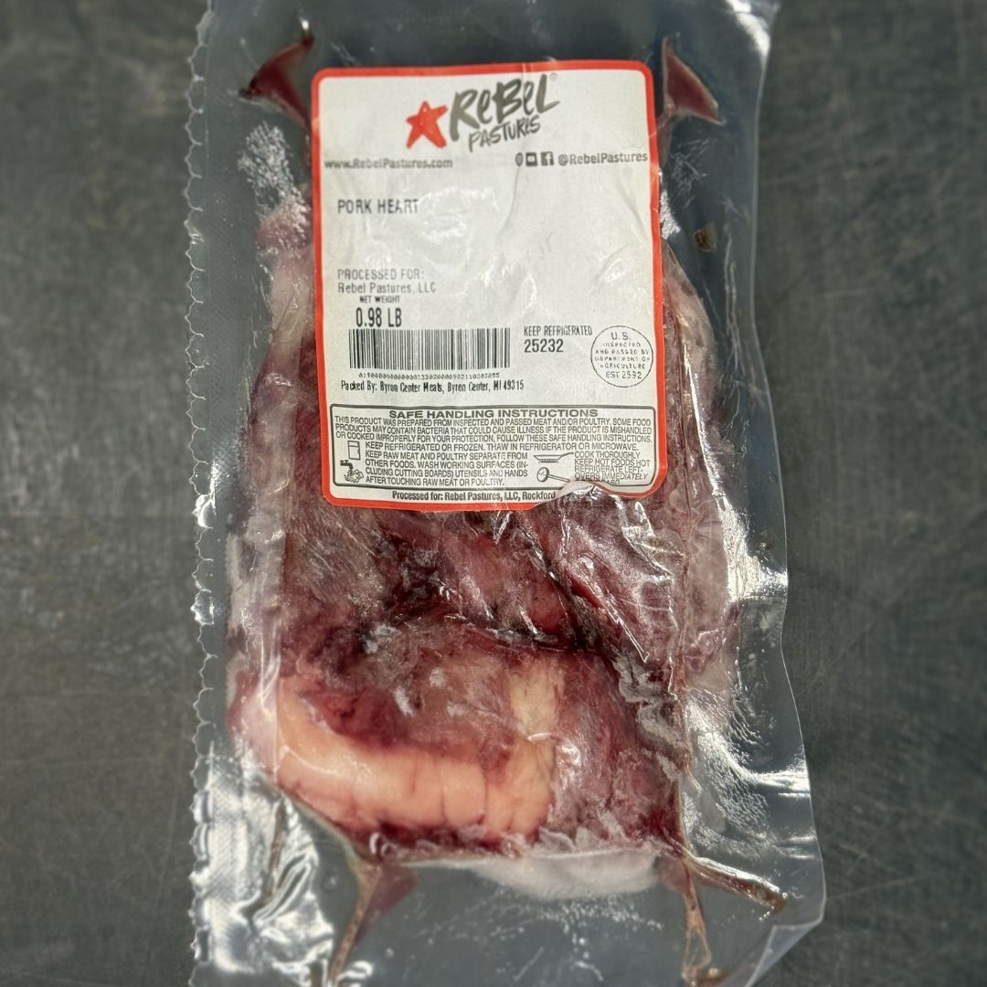 Pasture Raised Pork Heart - Rebel Pastures