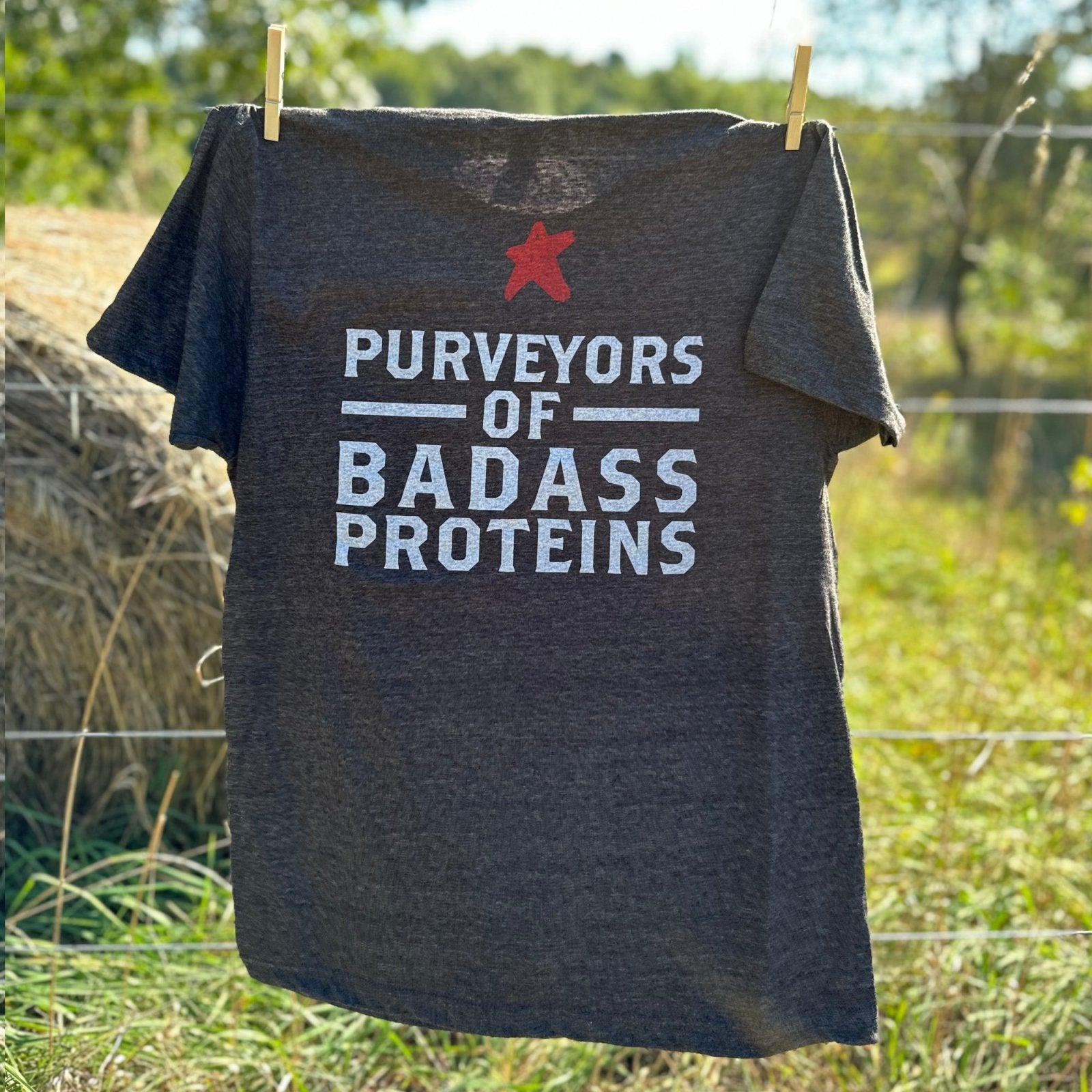 "Purveyors of Badass Proteins" Adult T-Shirt - Rebel Pastures