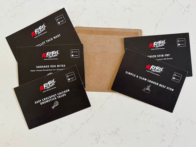 The Weeknight Warrior Box Recipe Cards