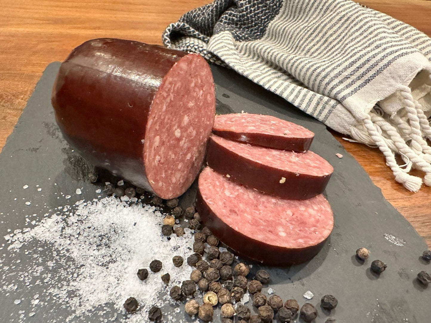 Grassfed Beef - Grassfed Beef Summer Sausage - Hardwood Smoked (Avg .5lbs) - Rebel Pastures