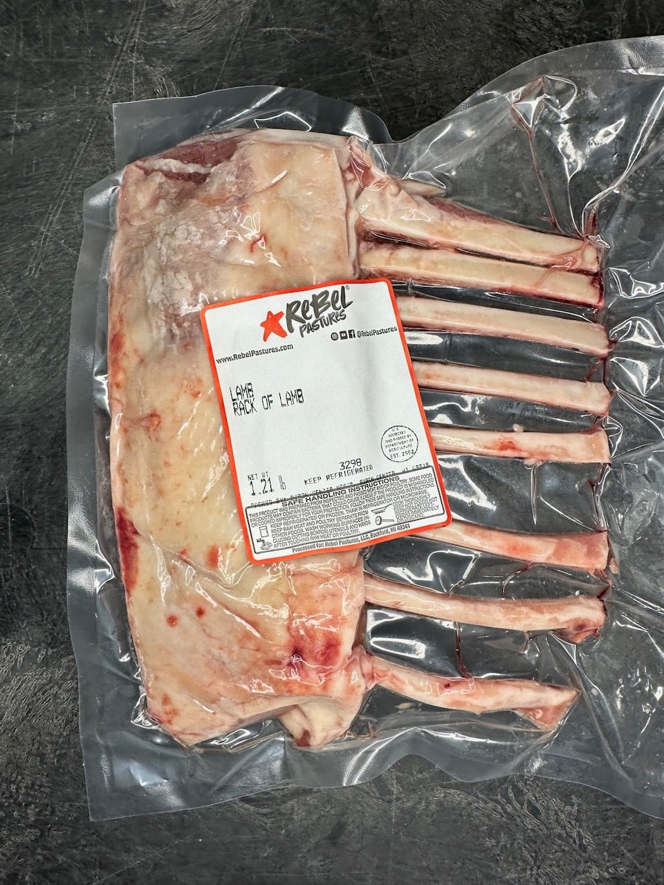 Grassfed Lamb - Grassfed "Frenched" Rack of Lamb (1.15lbs avg) - Rebel Pastures