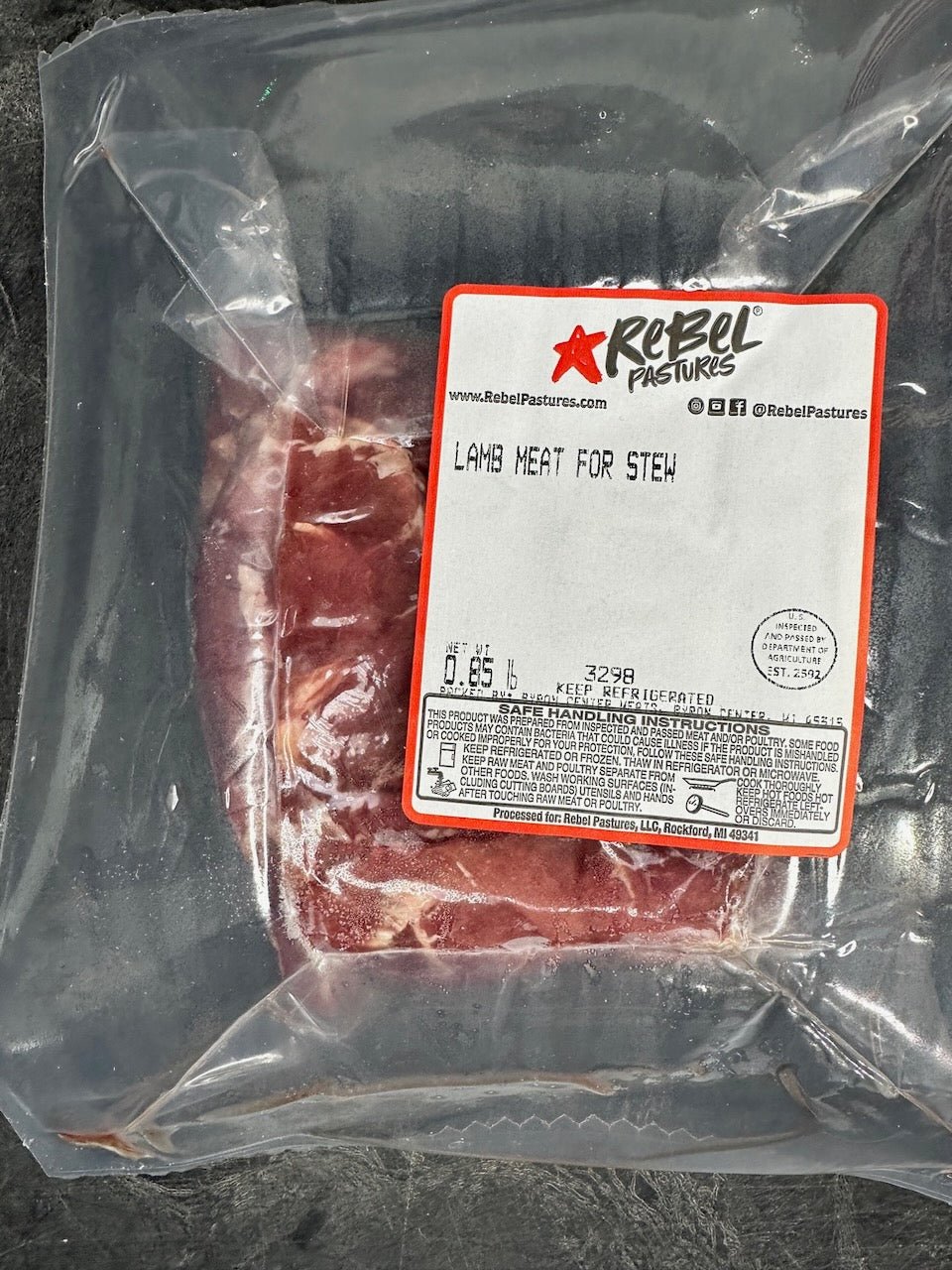 Grassfed Lamb Stew Meat - Rebel Pastures