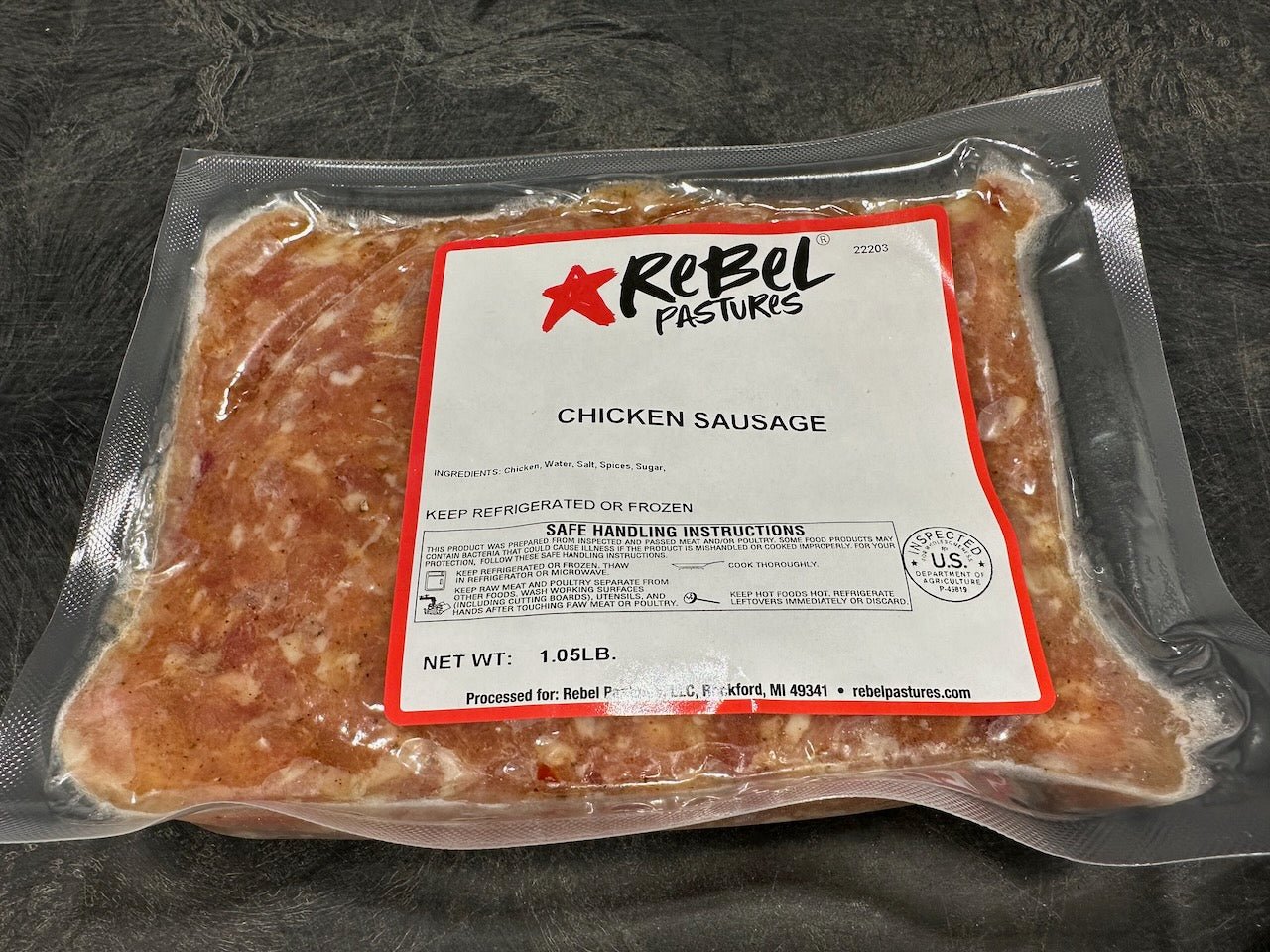 Chicken - Pastured Chicken Sausage Non-GMO (1lb Ground) - Rebel Pastures